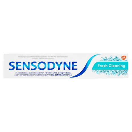 Sensodyne Dentifricio Fresh Cleaning per Denti Sensibili Gengive Sane Gusto Mentolato 75 ml